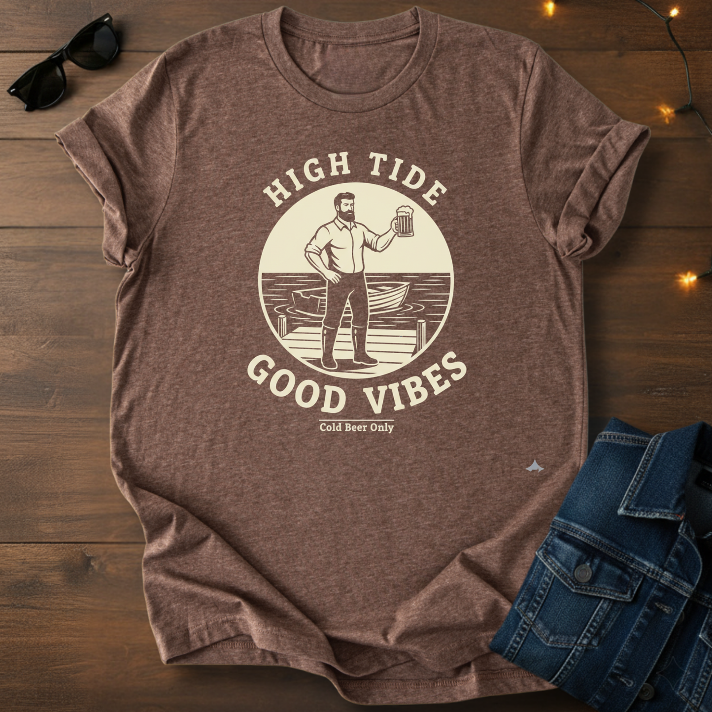 High Tide Good Vibes Tee — Vintage Beach Surf T‑Shirt