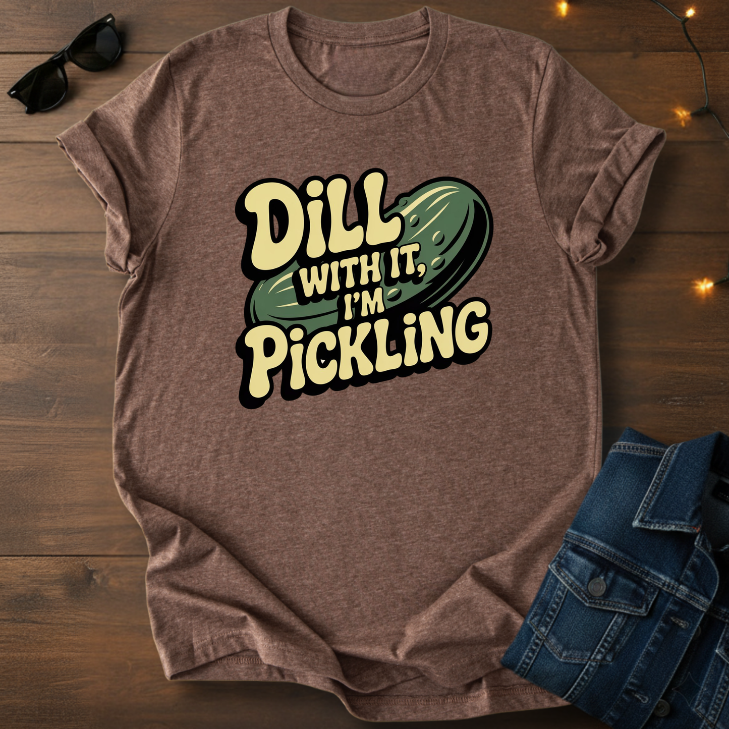 Dill With It I'm Pickling T-Shirt — Funny Pickle Pun Tee