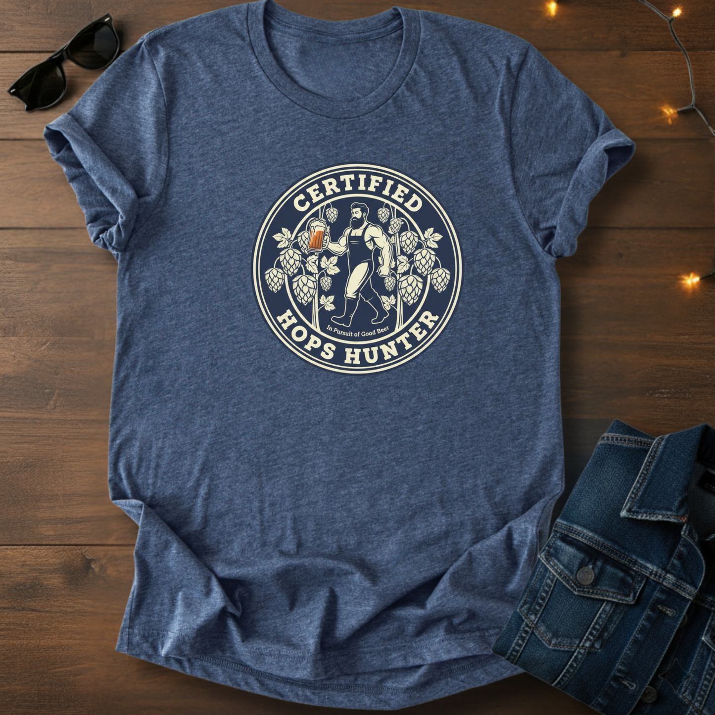 Certified Hops Hunter T‑Shirt — Vintage Craft Beer Tee for Brewers & Beer Lovers