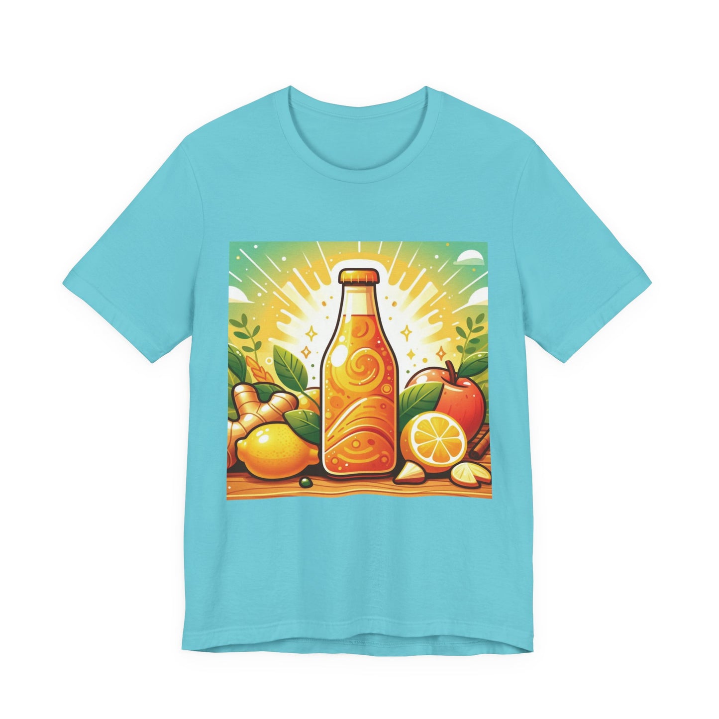 Citrus Soda Bottle Tee — Retro Orange Lemon Summer Drink T-Shirt