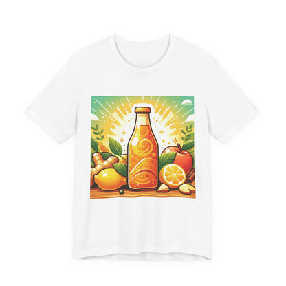 Citrus Soda Bottle Tee — Retro Orange Lemon Summer Drink T-Shirt