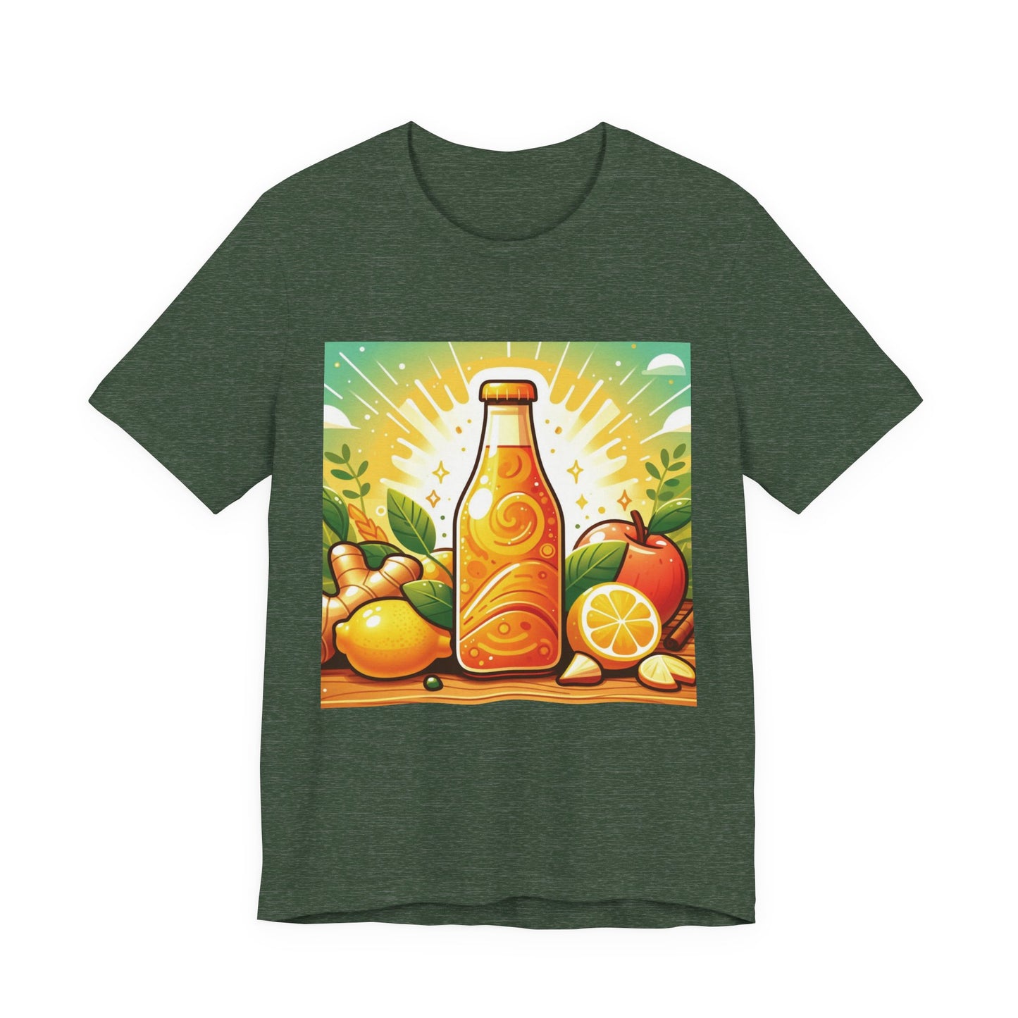 Citrus Soda Bottle Tee — Retro Orange Lemon Summer Drink T-Shirt