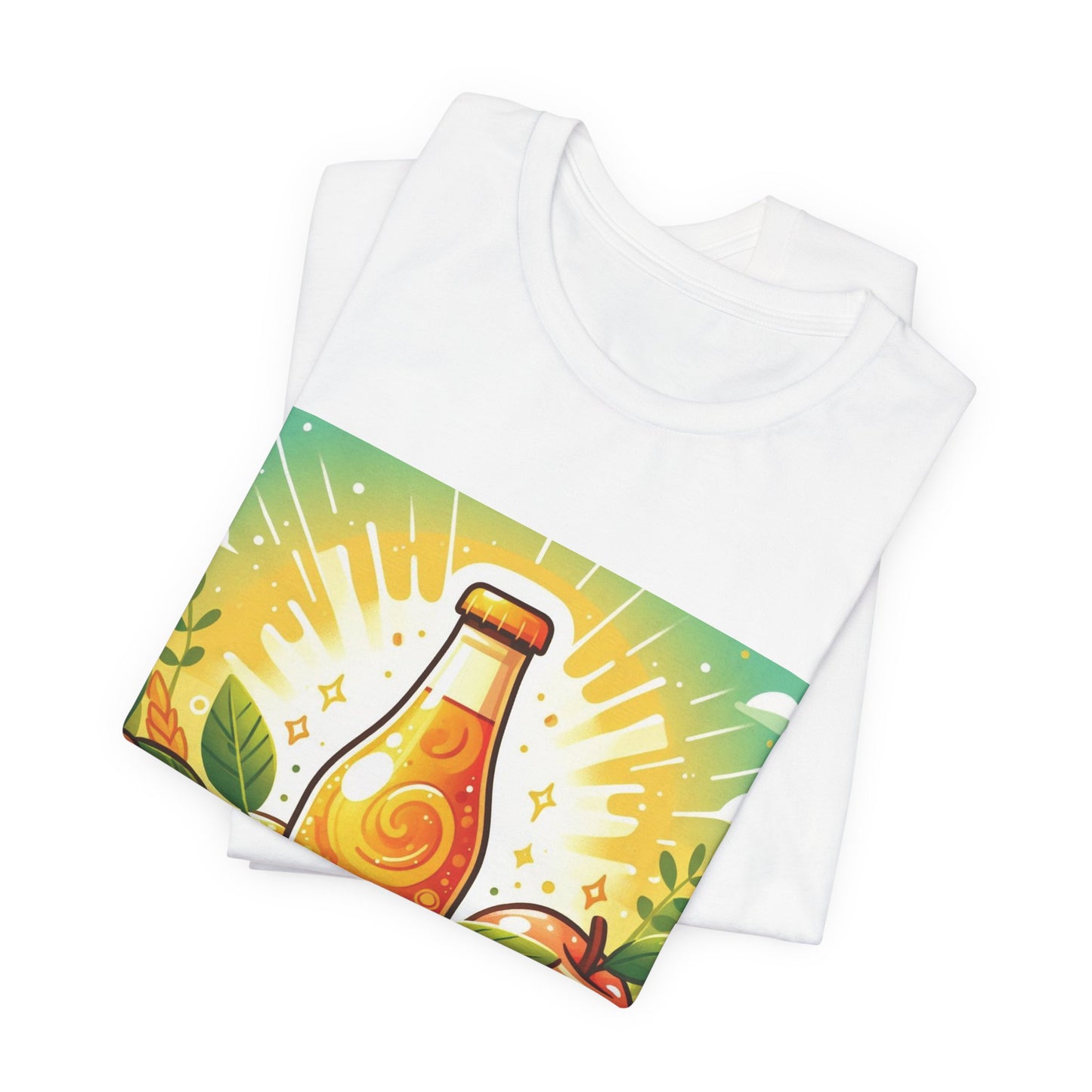 Citrus Soda Bottle Tee — Retro Orange Lemon Summer Drink T-Shirt