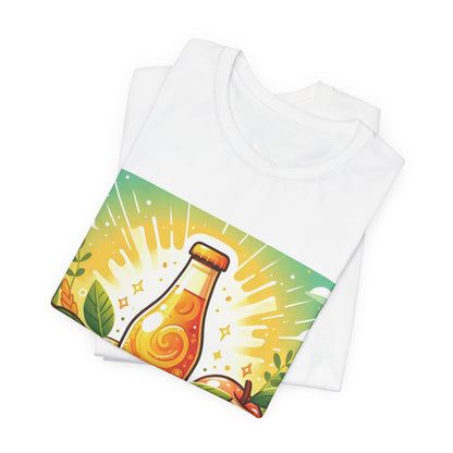 Citrus Soda Bottle Tee — Retro Orange Lemon Summer Drink T-Shirt