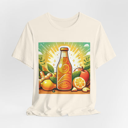 Citrus Soda Bottle Tee — Retro Orange Lemon Summer Drink T-Shirt