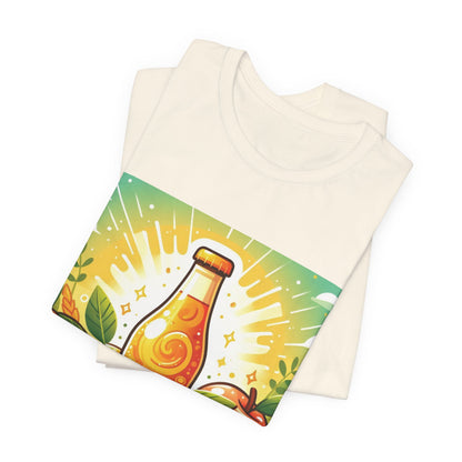 Citrus Soda Bottle Tee — Retro Orange Lemon Summer Drink T-Shirt