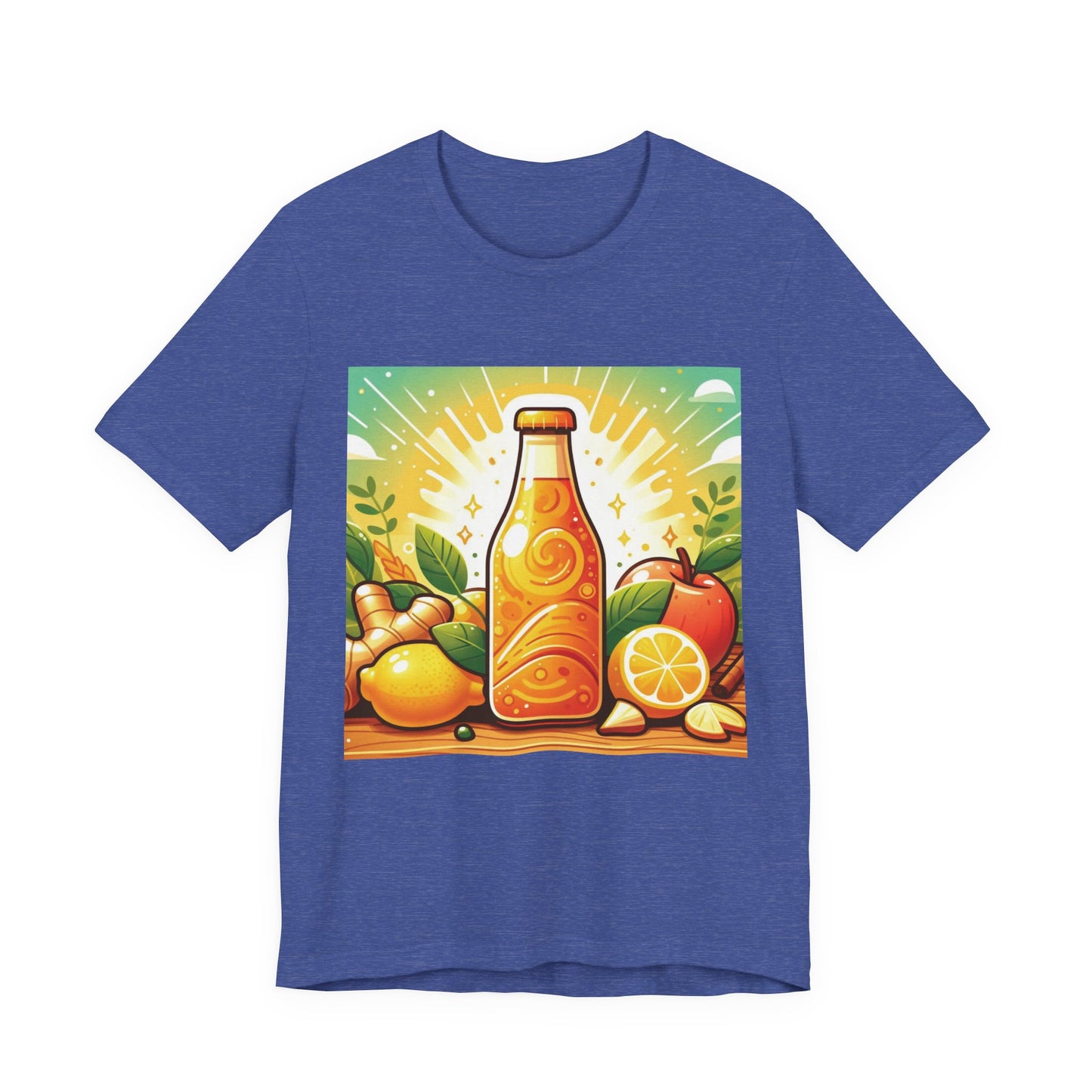 Citrus Soda Bottle Tee — Retro Orange Lemon Summer Drink T-Shirt