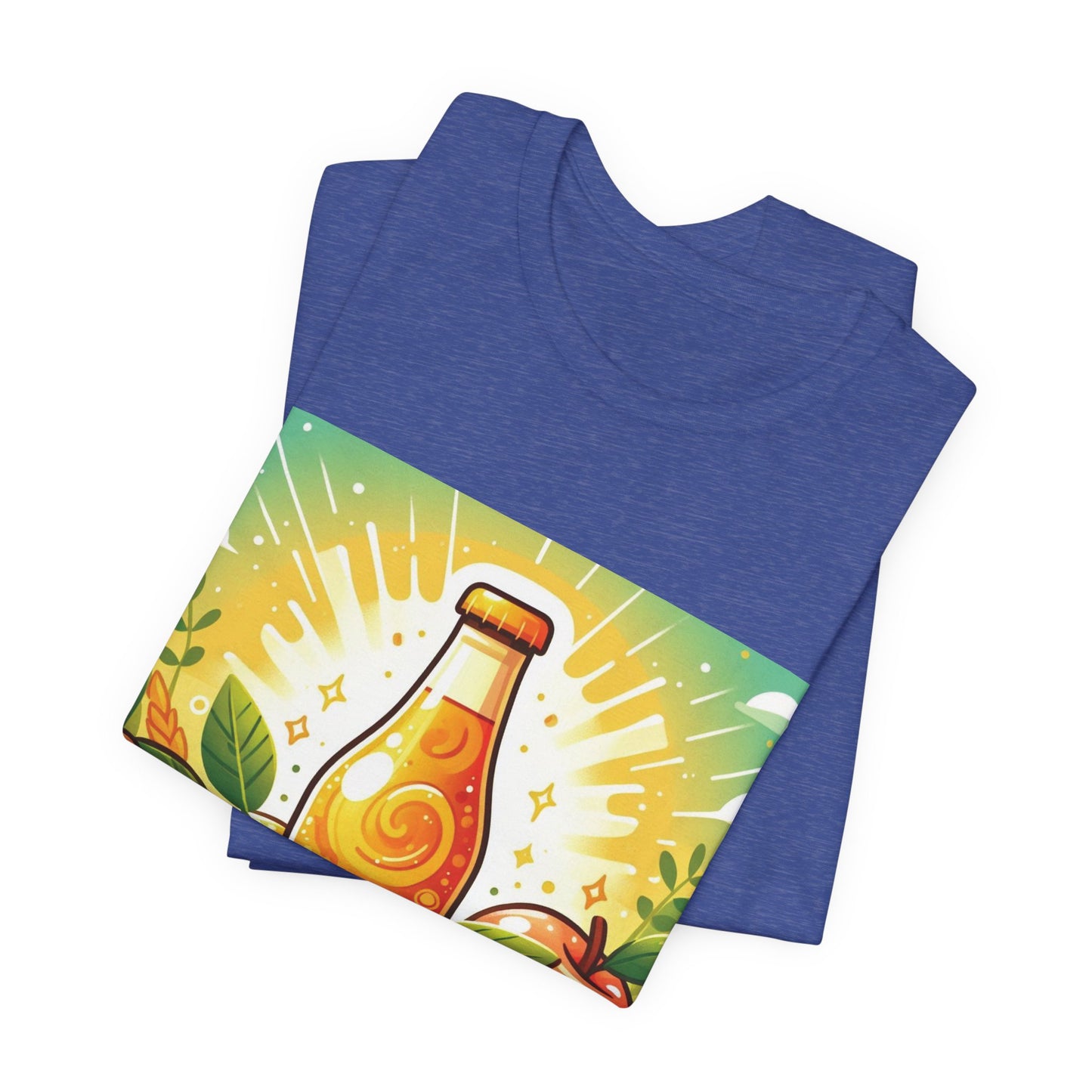 Citrus Soda Bottle Tee — Retro Orange Lemon Summer Drink T-Shirt
