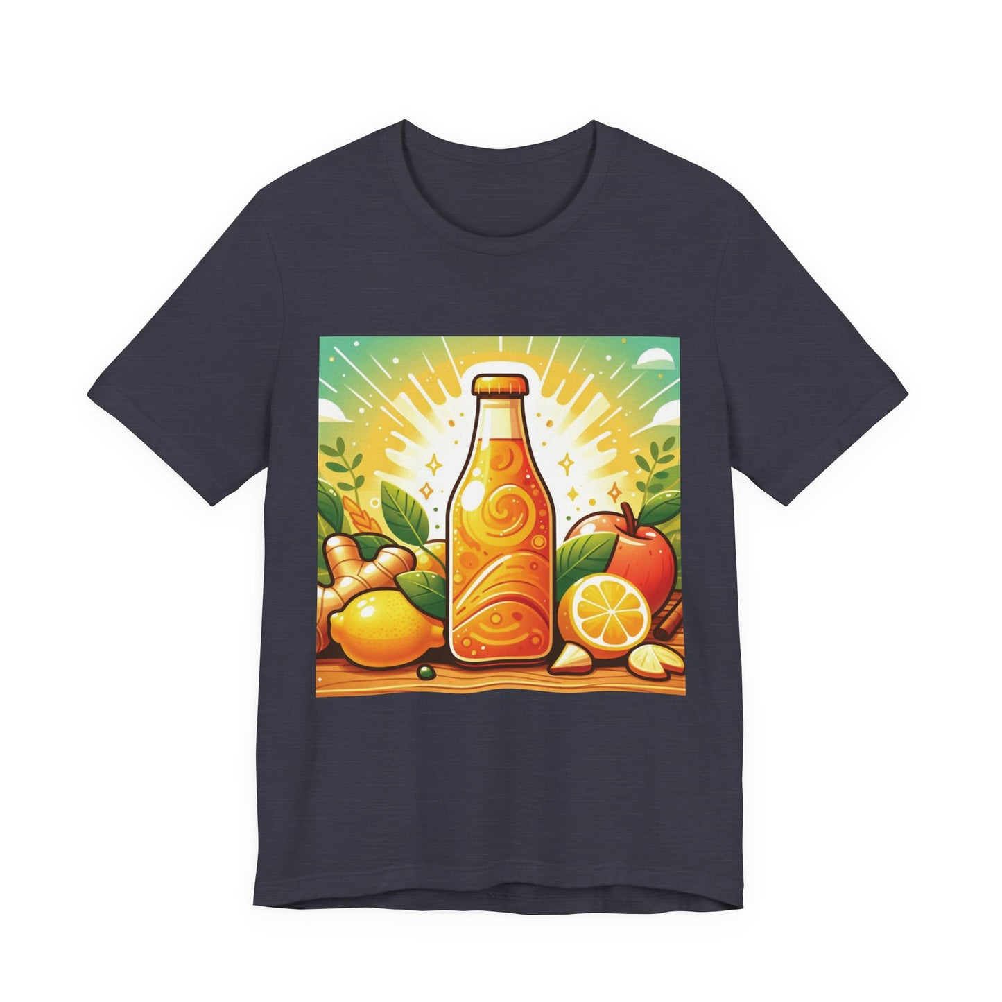 Citrus Soda Bottle Tee — Retro Orange Lemon Summer Drink T-Shirt