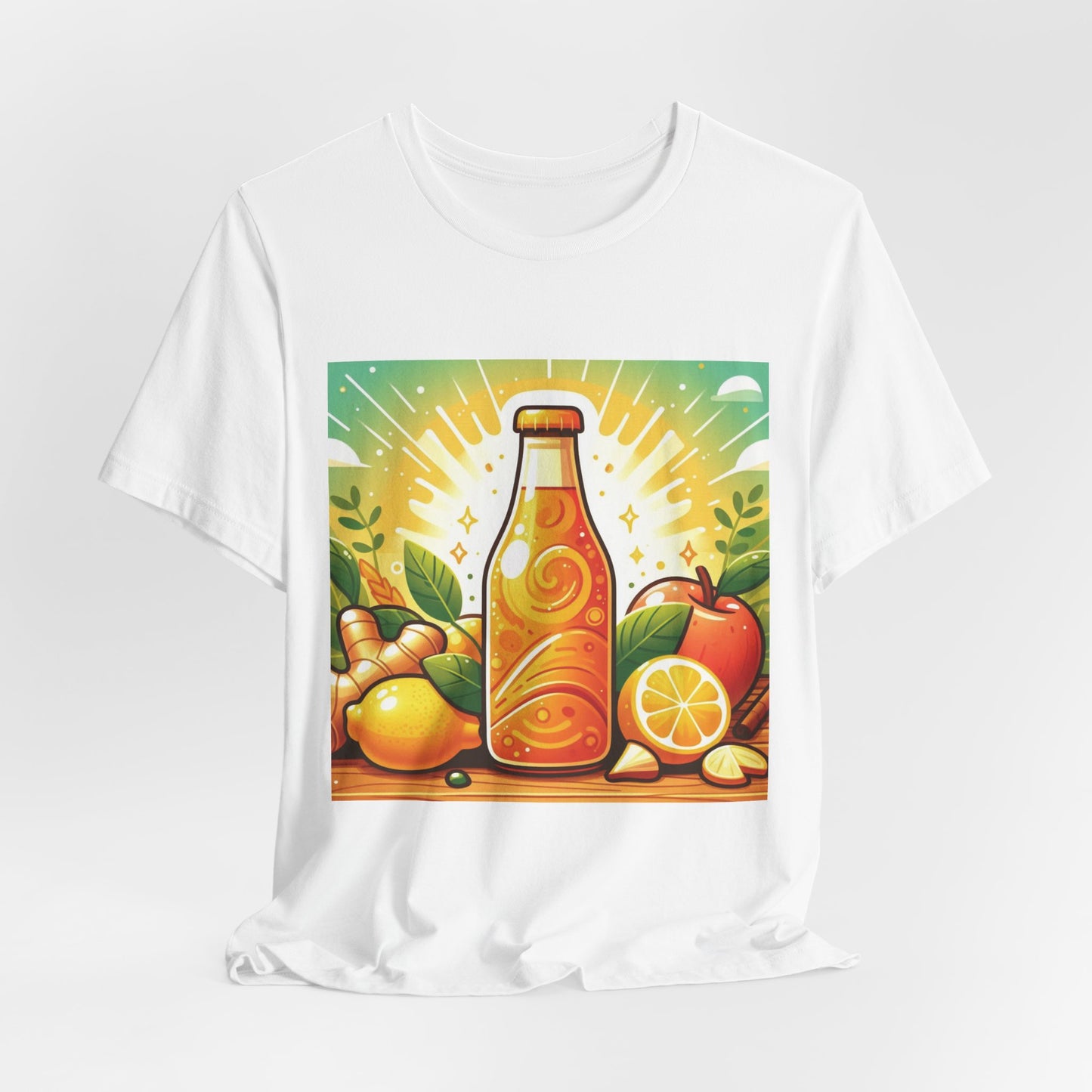 Citrus Soda Bottle Tee — Retro Orange Lemon Summer Drink T-Shirt