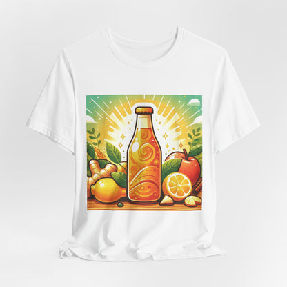 Citrus Soda Bottle Tee — Retro Orange Lemon Summer Drink T-Shirt
