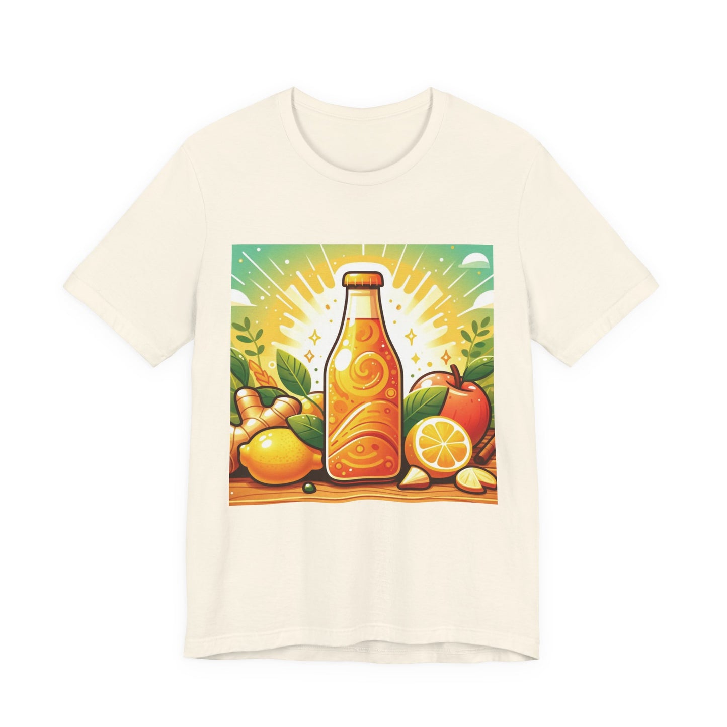 Citrus Soda Bottle Tee — Retro Orange Lemon Summer Drink T-Shirt