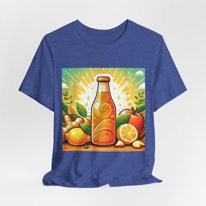 Citrus Soda Bottle Tee — Retro Orange Lemon Summer Drink T-Shirt