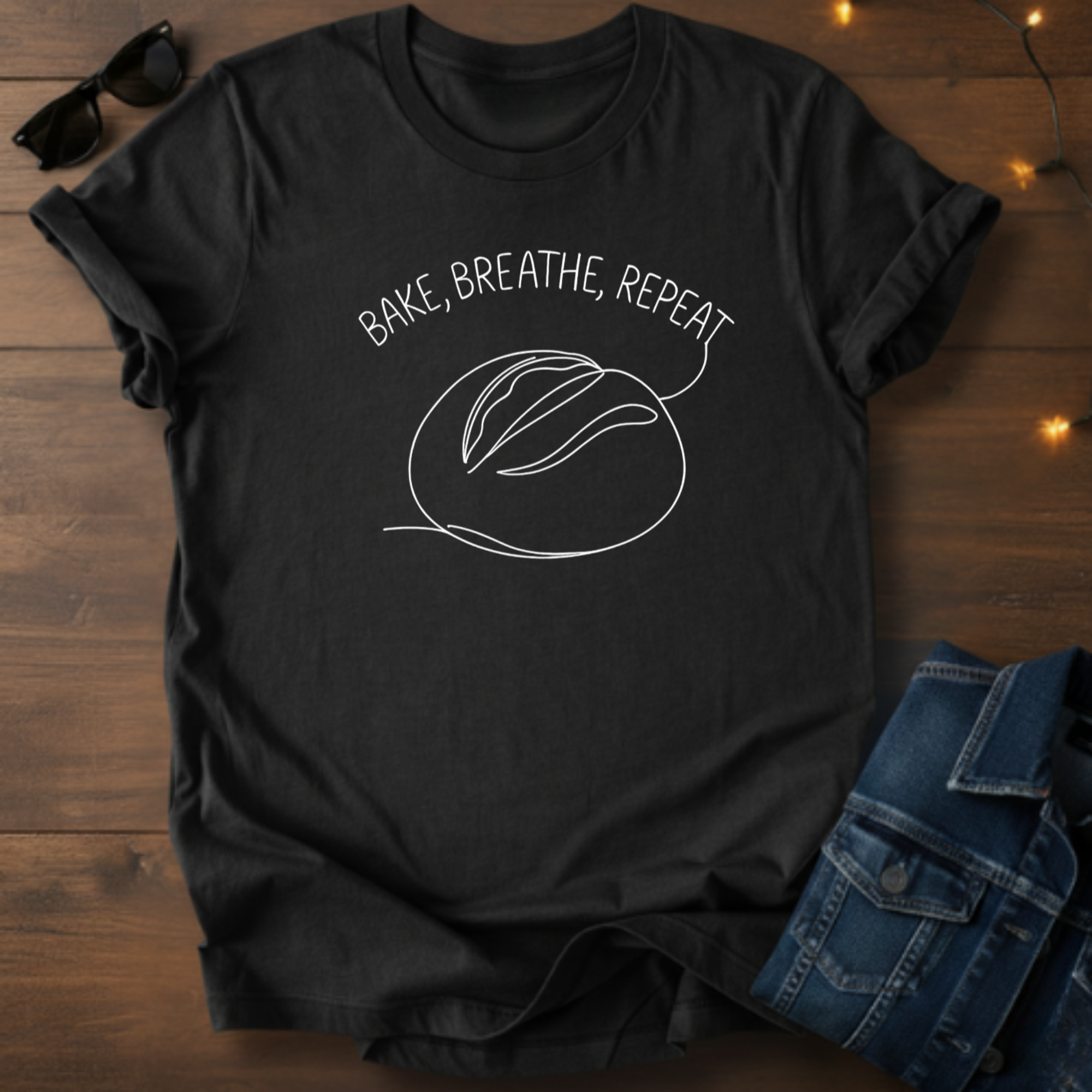 Bake, Breathe, Repeat Sourdough T-Shirt