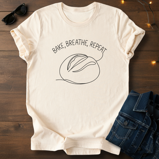 Bake, Breathe, Repeat Sourdough Tee (Light)