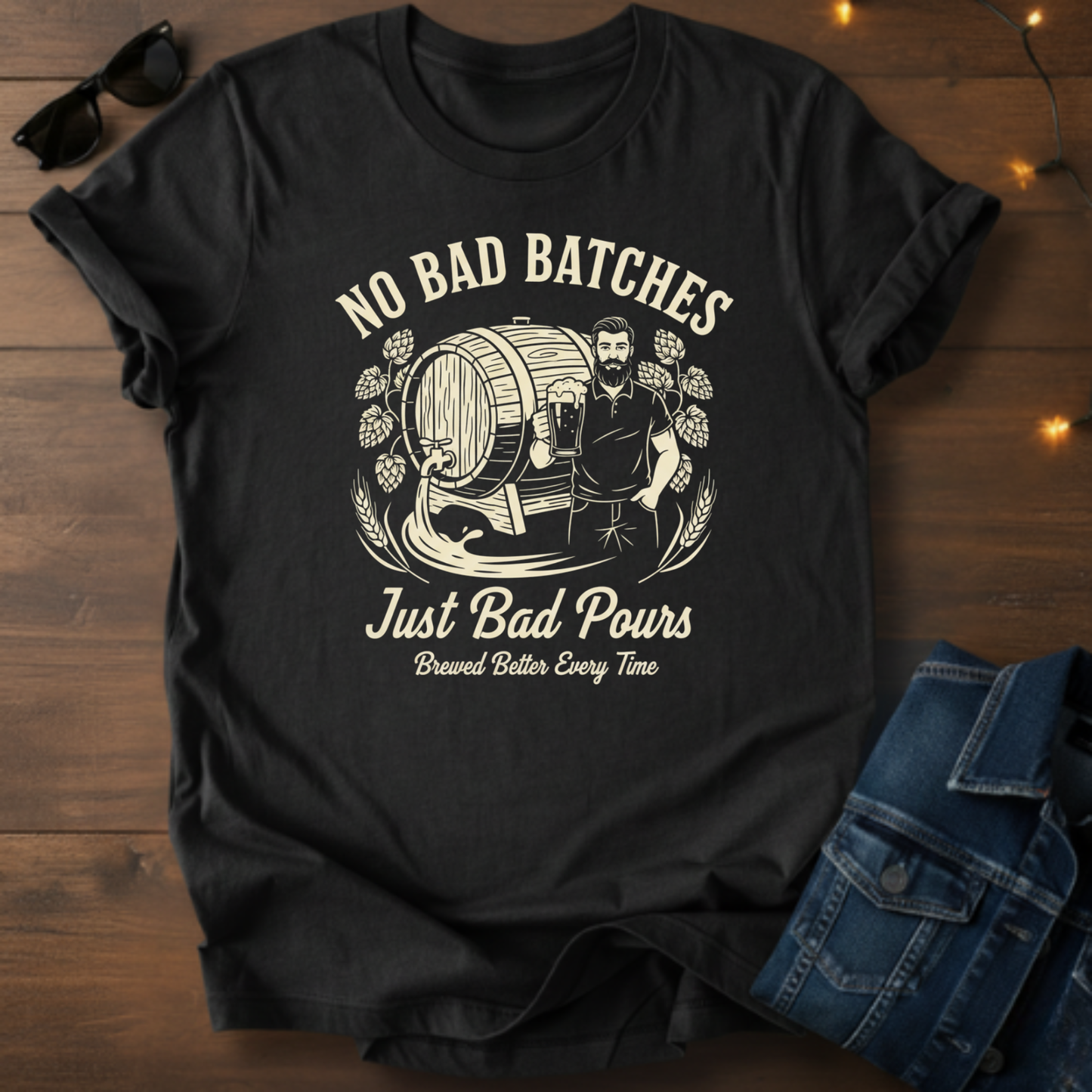 T-Shirt — No Bad Batches Just Bad Pours Whiskey Distiller Tee