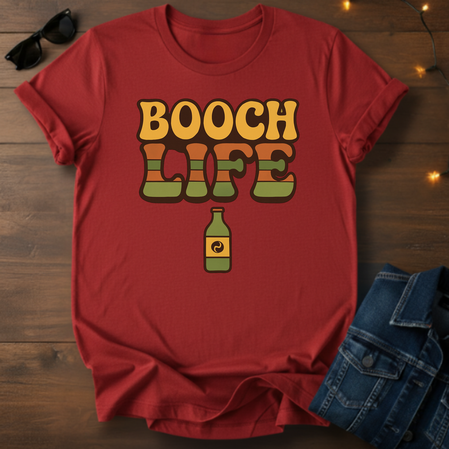 Booch Life Kombucha Tee - Retro Organic Fermentation Shirt