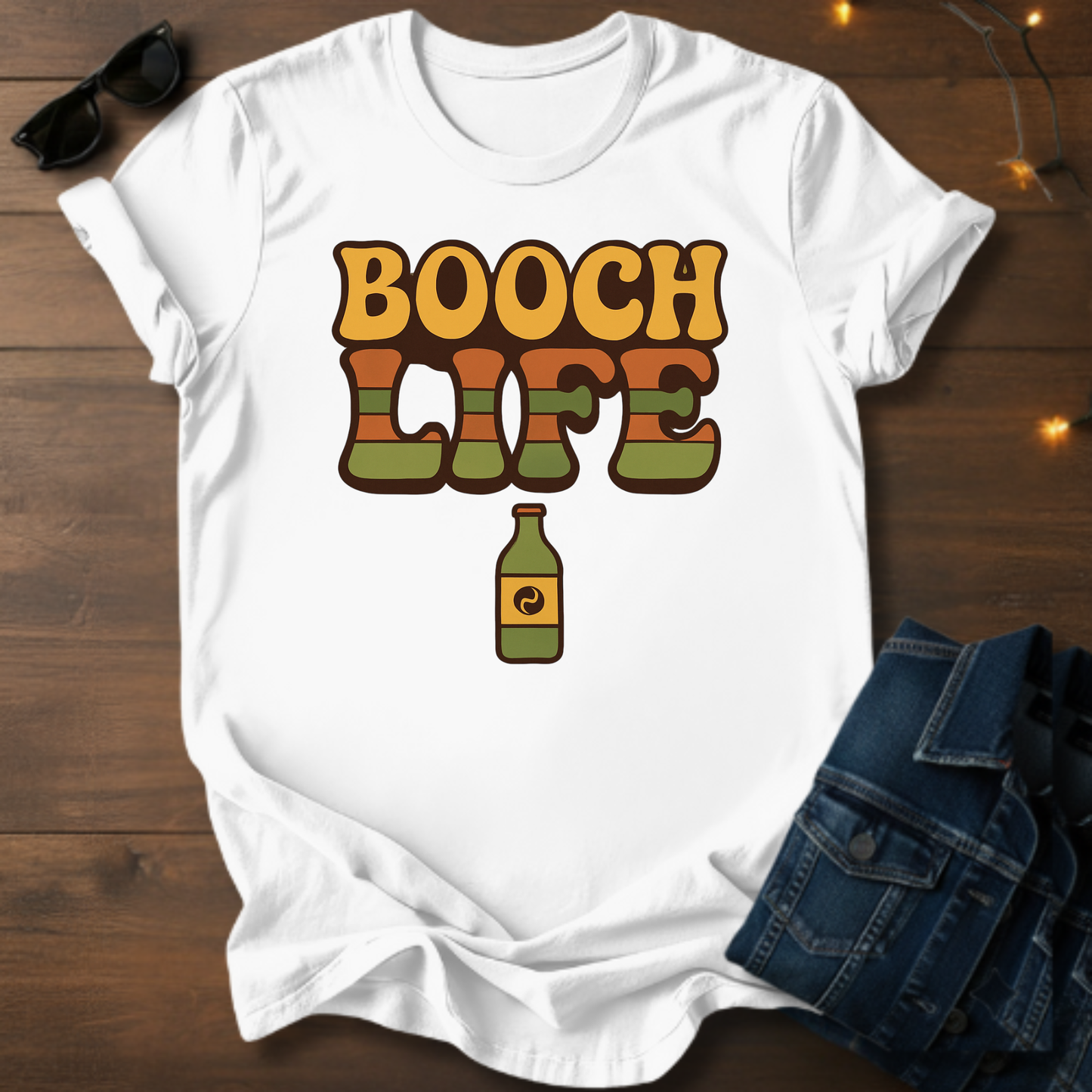 Booch Life Kombucha Tee - Retro Organic Fermentation Shirt