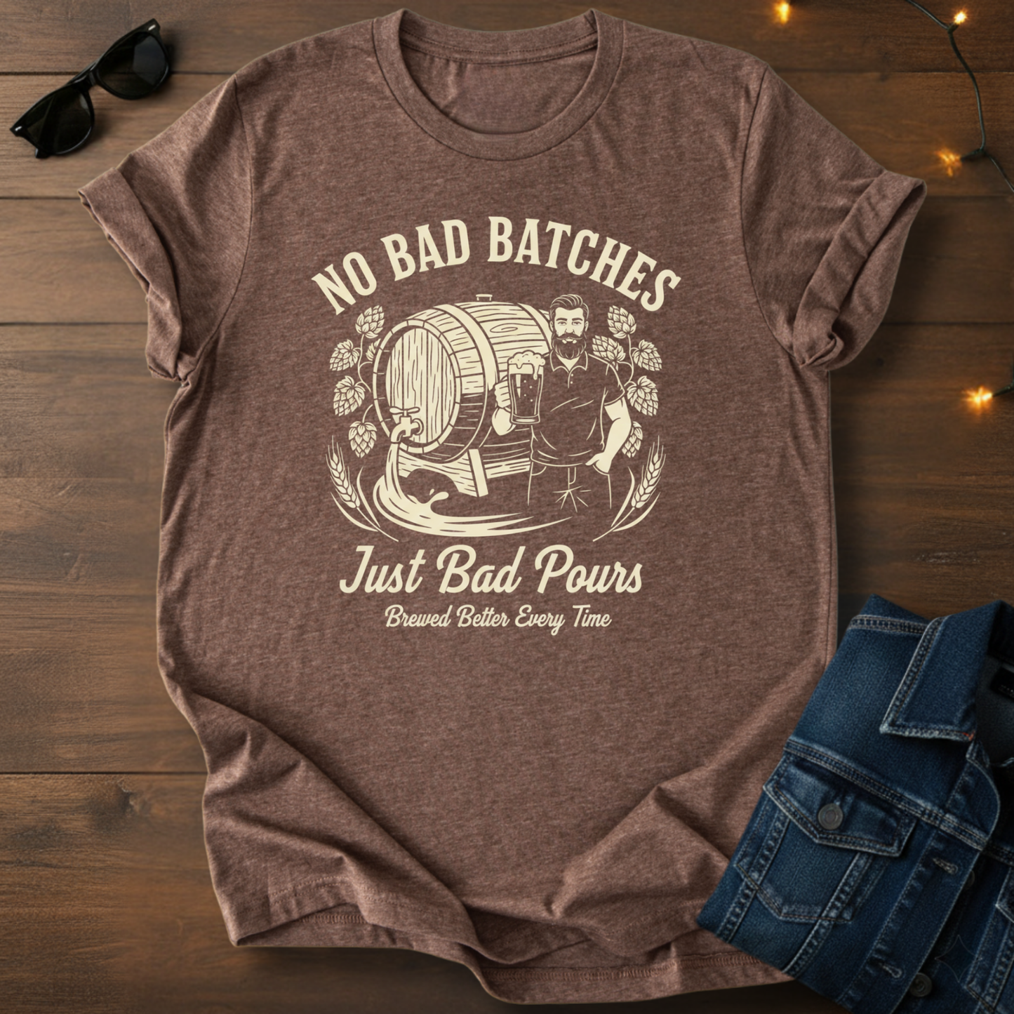 T-Shirt — No Bad Batches Just Bad Pours Whiskey Distiller Tee