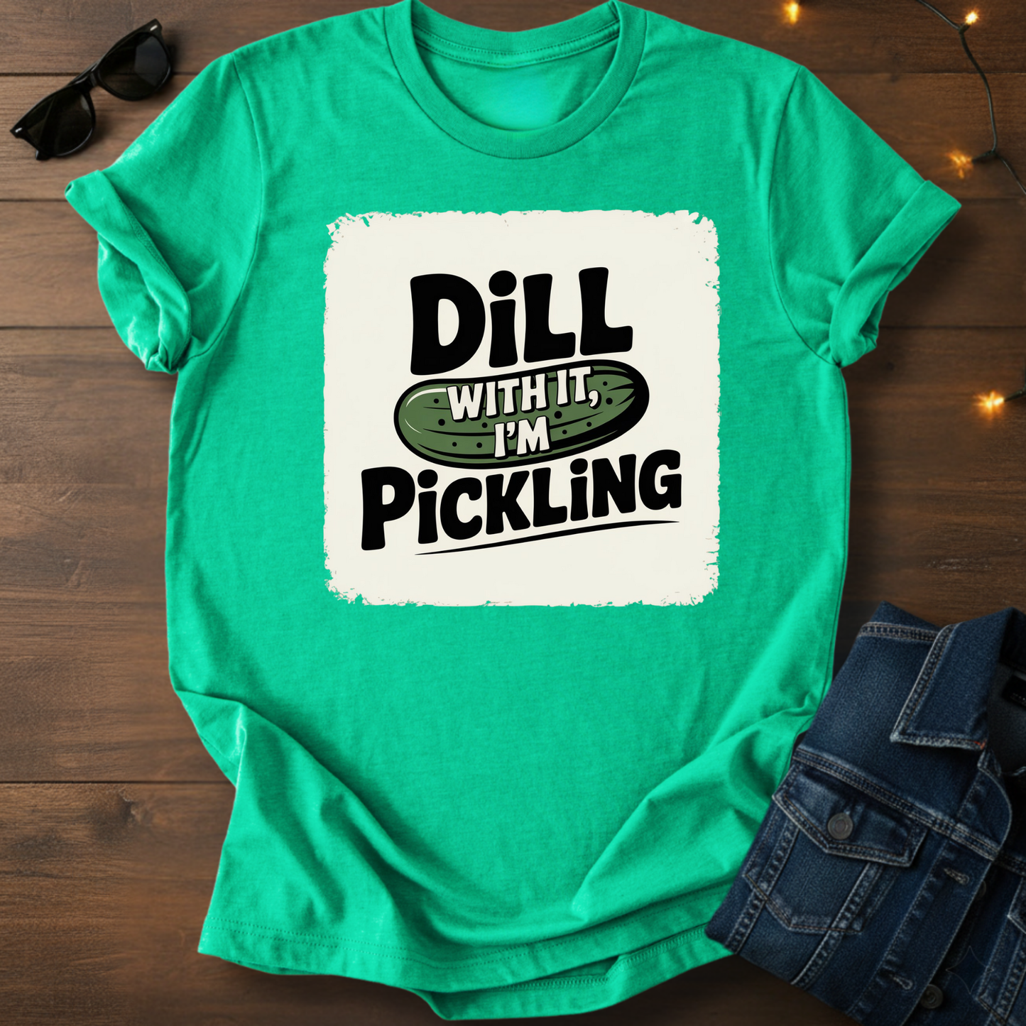 Pickle Pun Tee — "Dill With It, I'm Pickling" Graphic Shirt