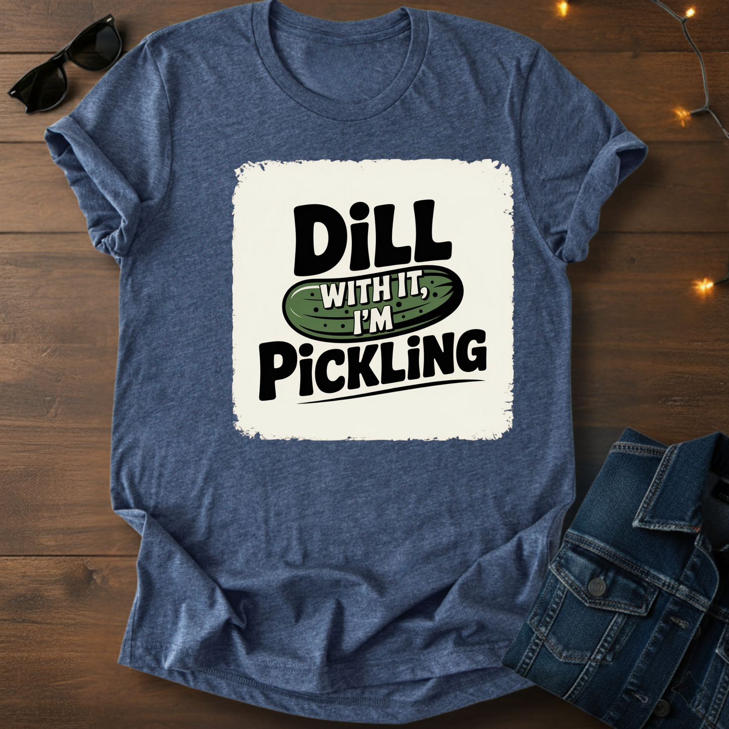 Pickle Pun Tee — "Dill With It, I'm Pickling" Graphic Shirt