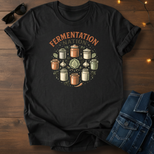 Fermentation Tee — Fermentation Nation Shirt with Mason Jar Graphic
