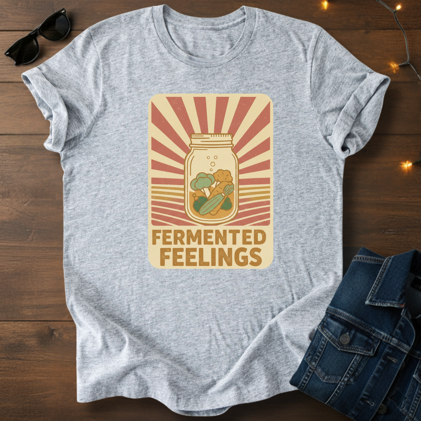 Fermented Feelings Tee — Vintage Jar Pickling Shirt
