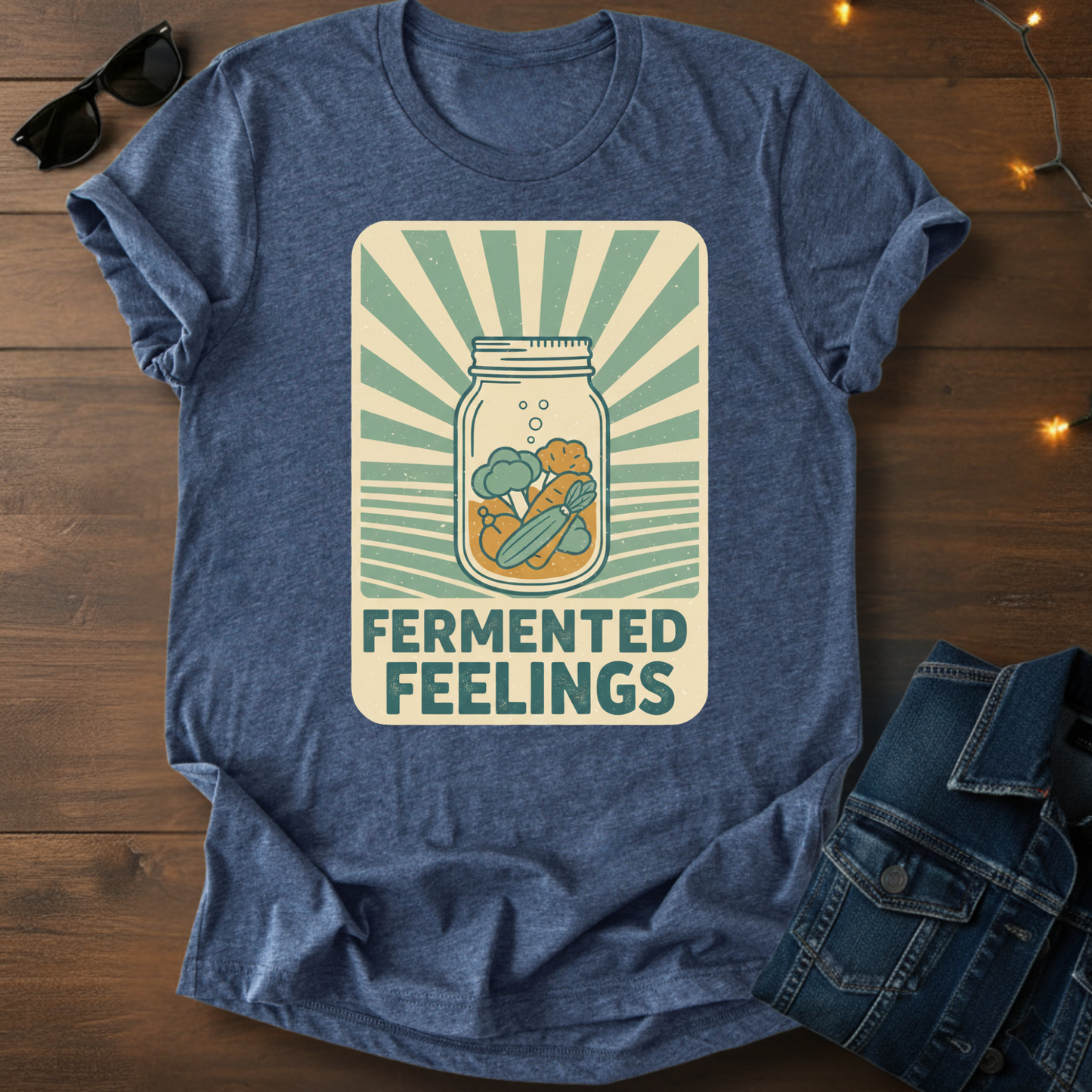 Fermented Feelings Tee — Vintage Jar Pickling Shirt
