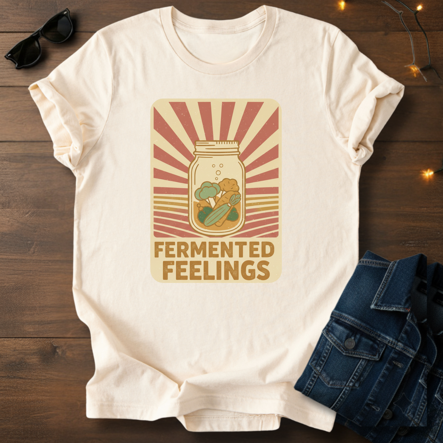 Fermented Feelings Tee — Vintage Jar Pickling Shirt