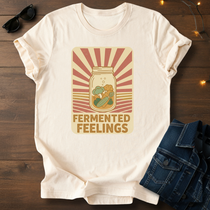 Fermented Feelings Tee — Vintage Jar Pickling Shirt