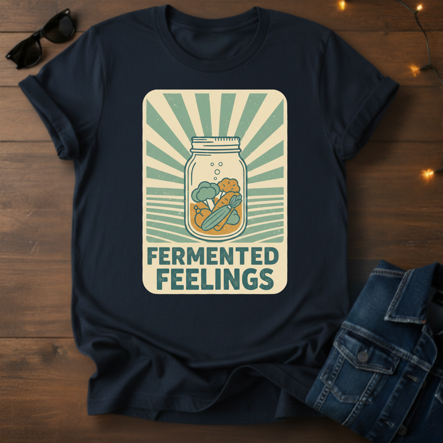 Fermented Feelings Tee — Vintage Jar Pickling Shirt