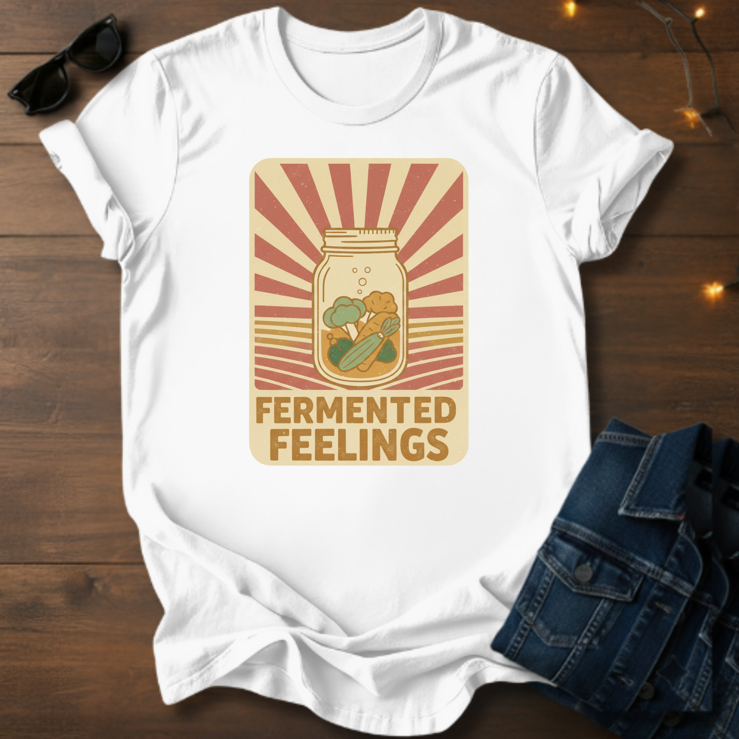 Fermented Feelings Tee — Vintage Jar Pickling Shirt