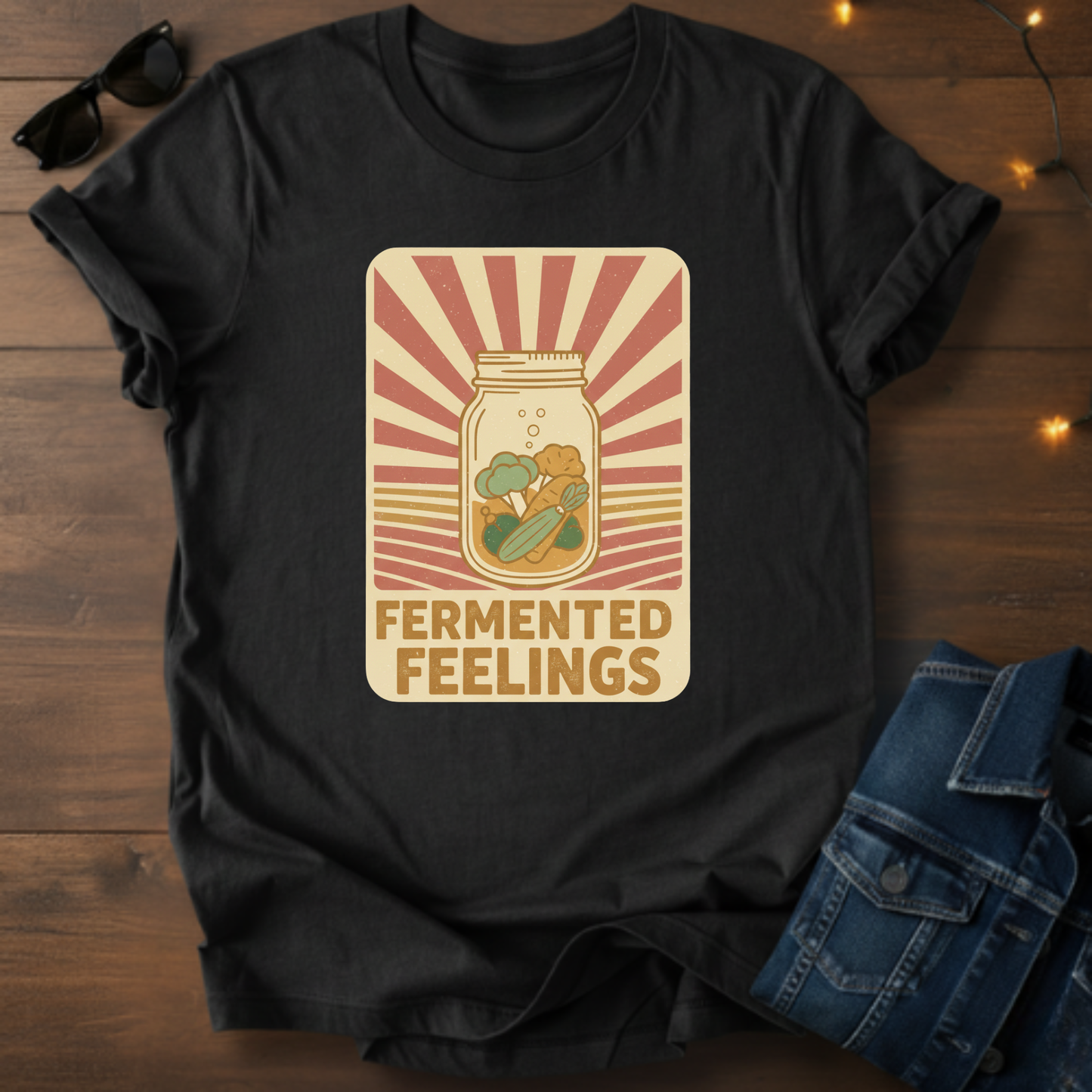Fermented Feelings Tee — Vintage Jar Pickling Shirt