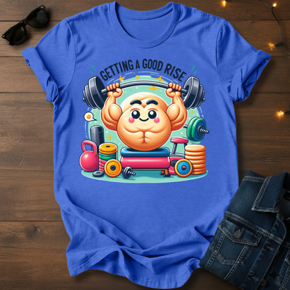 Getting a Good RISE Fitness Tee — Cute Dumpling Weightlifting Gym Shirt