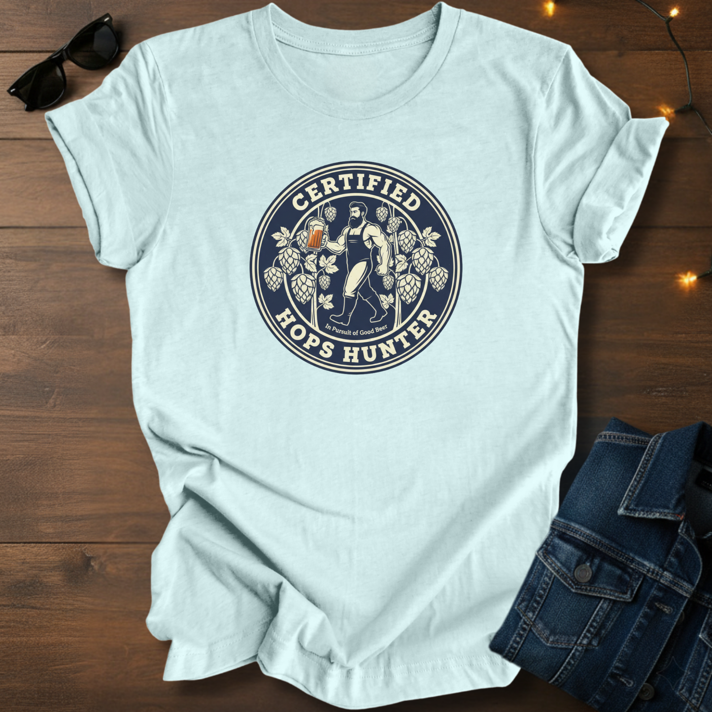 Certified Hops Hunter T‑Shirt — Vintage Craft Beer Tee for Brewers & Beer Lovers