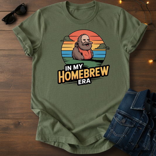 Retro Home Brew Tee — Hairy man dog