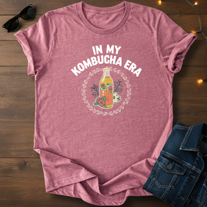 Kombucha Tee — "In My Kombucha Era" Vintage Bottle Graphic T‑Shirt