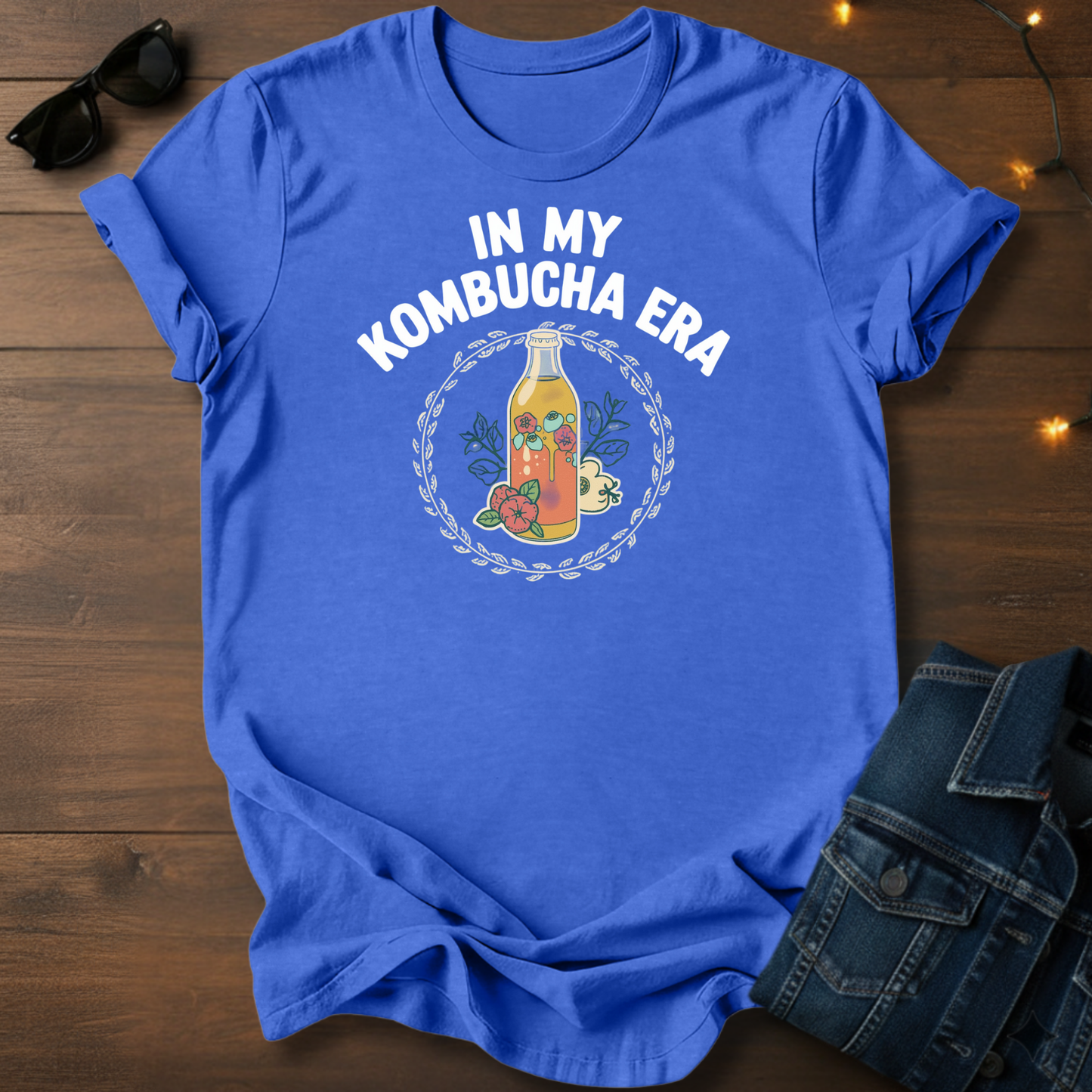 Kombucha Tee — "In My Kombucha Era" Vintage Bottle Graphic T‑Shirt