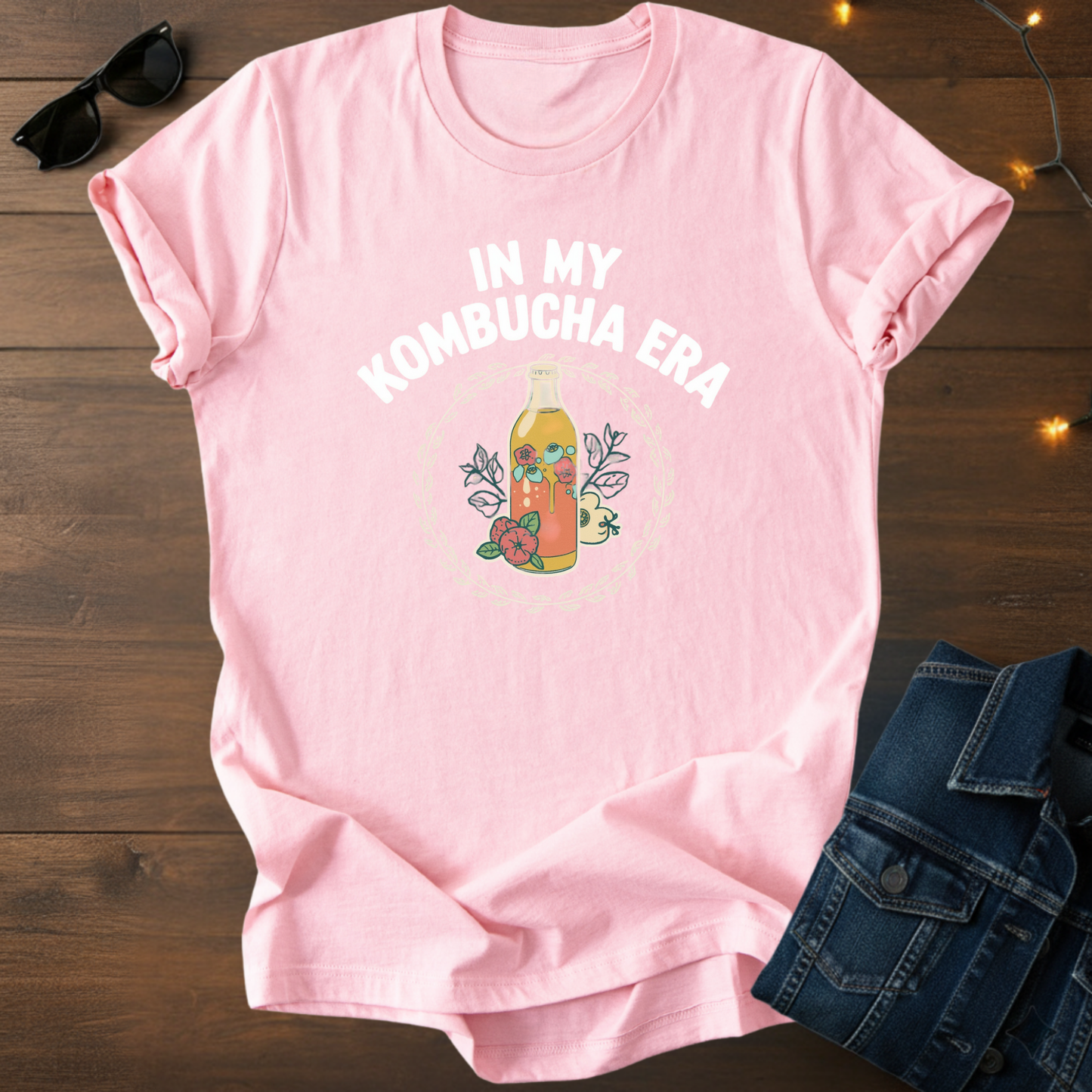 Kombucha Tee — "In My Kombucha Era" Vintage Bottle Graphic T‑Shirt