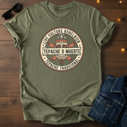 Tepache o Muerte Tee — Retro Pineapple Tepache Skull T-Shirt