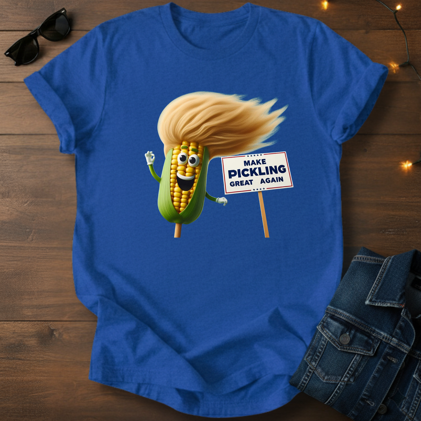Make Pickling Great Again Tee — Funny Corn Pickle Graphic Shirt
