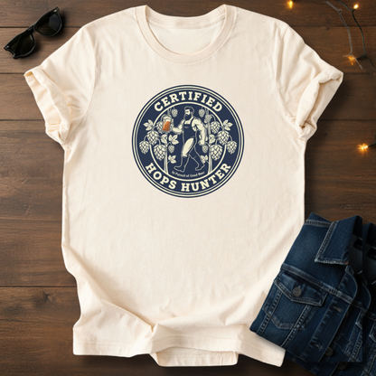 Certified Hops Hunter T‑Shirt — Vintage Craft Beer Tee for Brewers & Beer Lovers