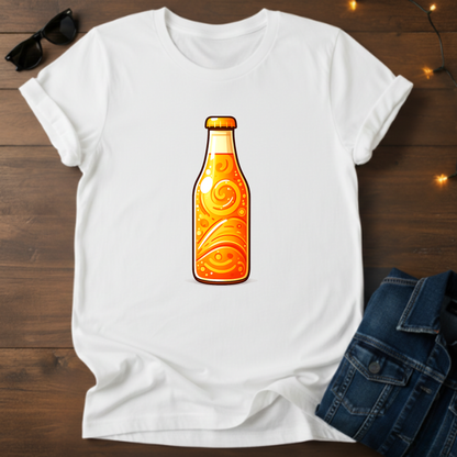 Orange Soda Bottle T-Shirt — Retro Citrus Graphic Tee