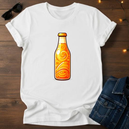 Orange Soda Bottle T-Shirt — Retro Citrus Graphic Tee