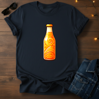 Orange Soda Bottle T-Shirt — Retro Citrus Graphic Tee