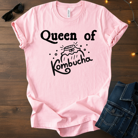 Queen of Kombucha T‑Shirt — Fermentation Lover Tee