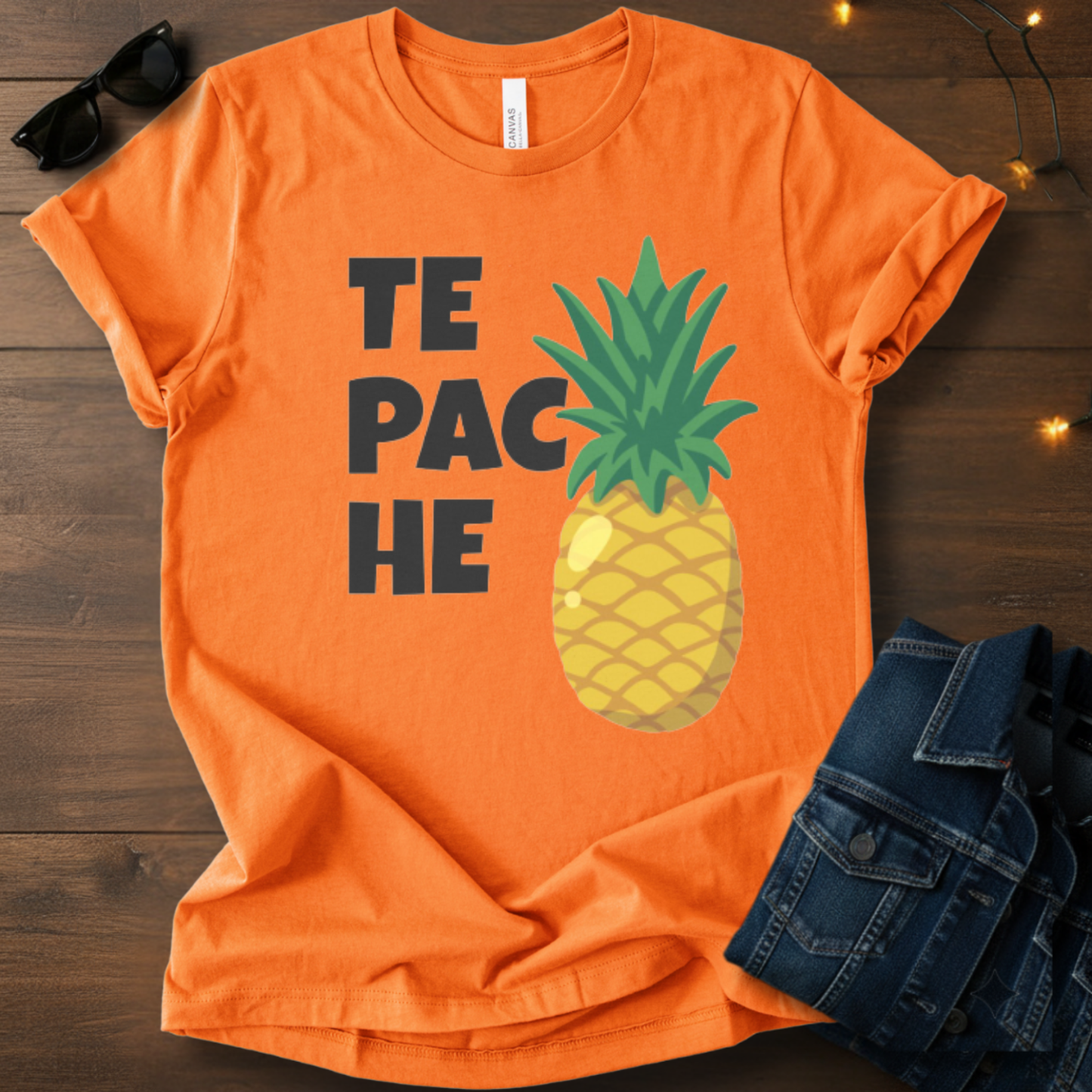 Pineapple Te Pache Graphic T-Shirt — Tropical Spanish Phrase Tee