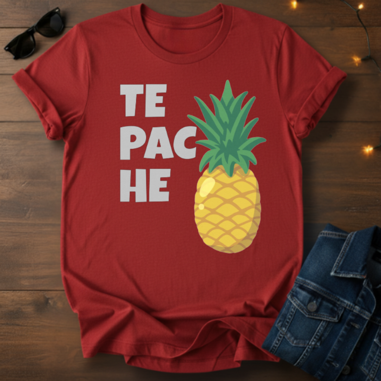 Pineapple Te Pache Graphic T-Shirt — Tropical Spanish Phrase Tee