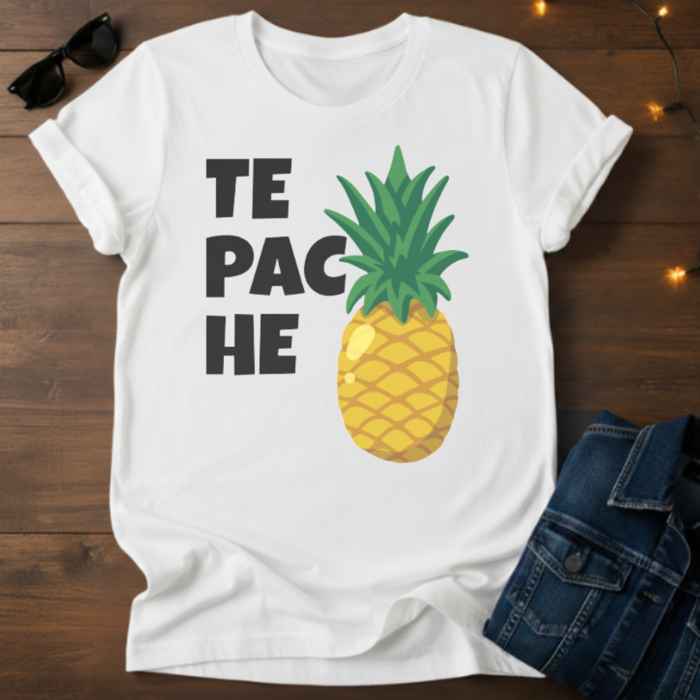 Pineapple Te Pache Graphic T-Shirt — Tropical Spanish Phrase Tee
