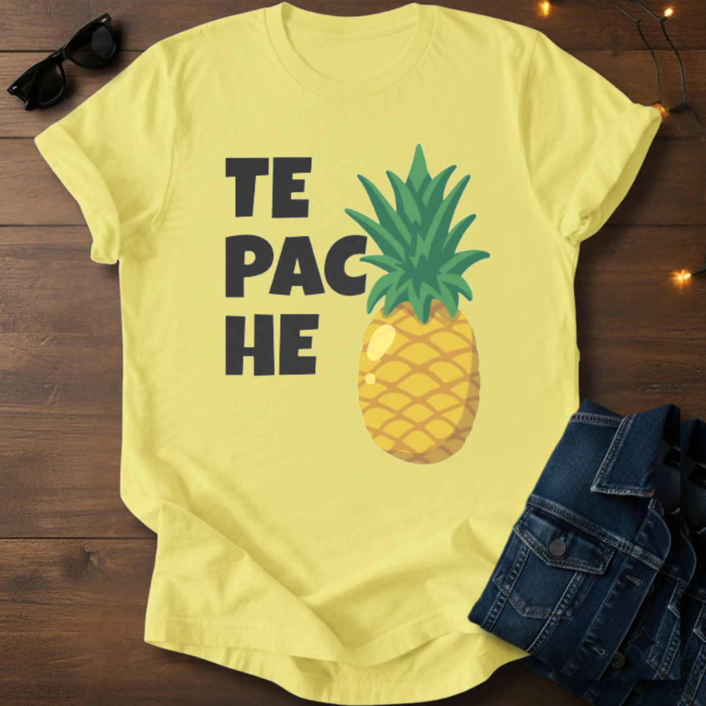 Pineapple Te Pache Graphic T-Shirt — Tropical Spanish Phrase Tee